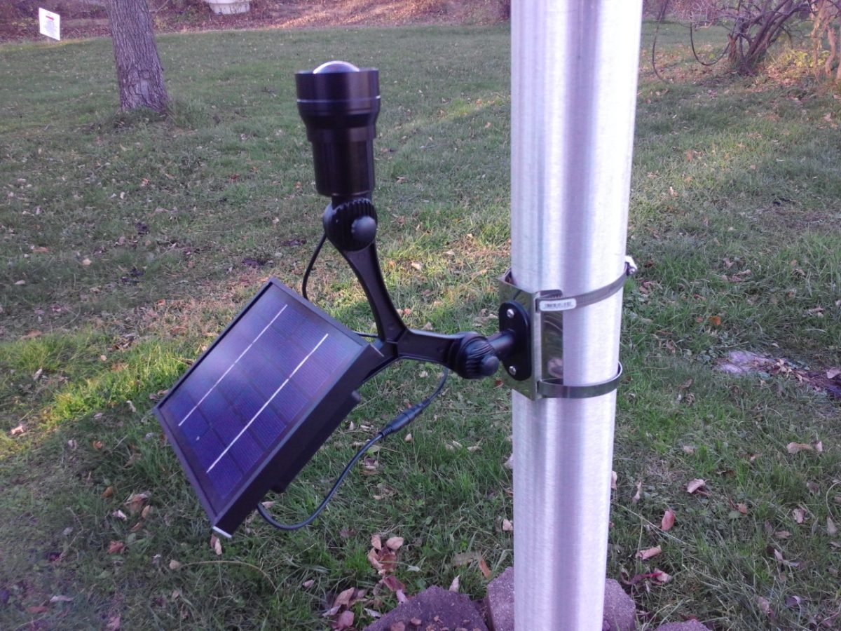 280LUX Commercial LED Solar Flagpole Light American Flagpole & Flag Co.
