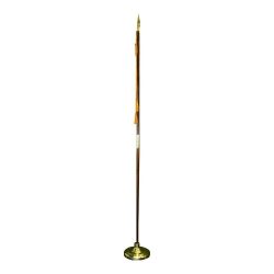8 foot indoor flag pole mounting set with spear