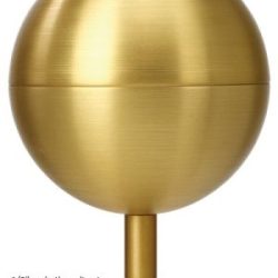 flagpole ball - gold anodized