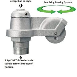 Single Revolving Flagpole Truck